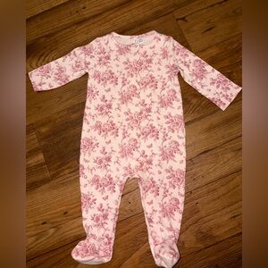 Janie and Jack Pink Floral Sleeper